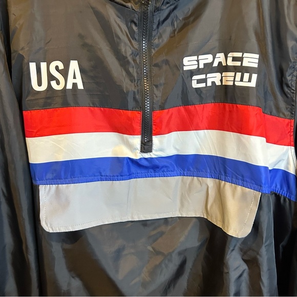 Chemistry Black Windbreaker with Red and Blue Accents - Picture 2 of 8